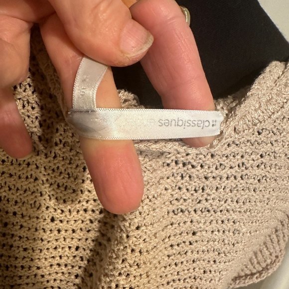 Classique Entier Boatneck Doleman Sleeve Oatmeal Sweater Size Small - Picture 7 of 9